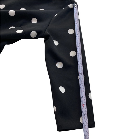 Worthington Womens Dress 3/4 Sleeve Black/White Polka Dot Size 10 Round Neck - Picture 6 of 11